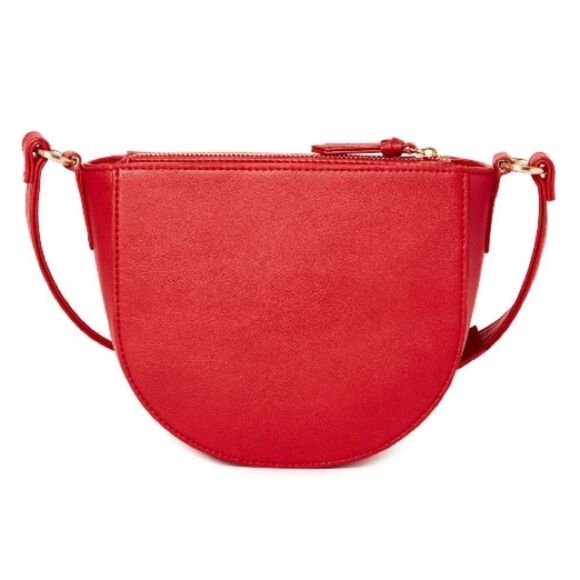 Coral Faux Leather Crossbody - Picture 2 of 6